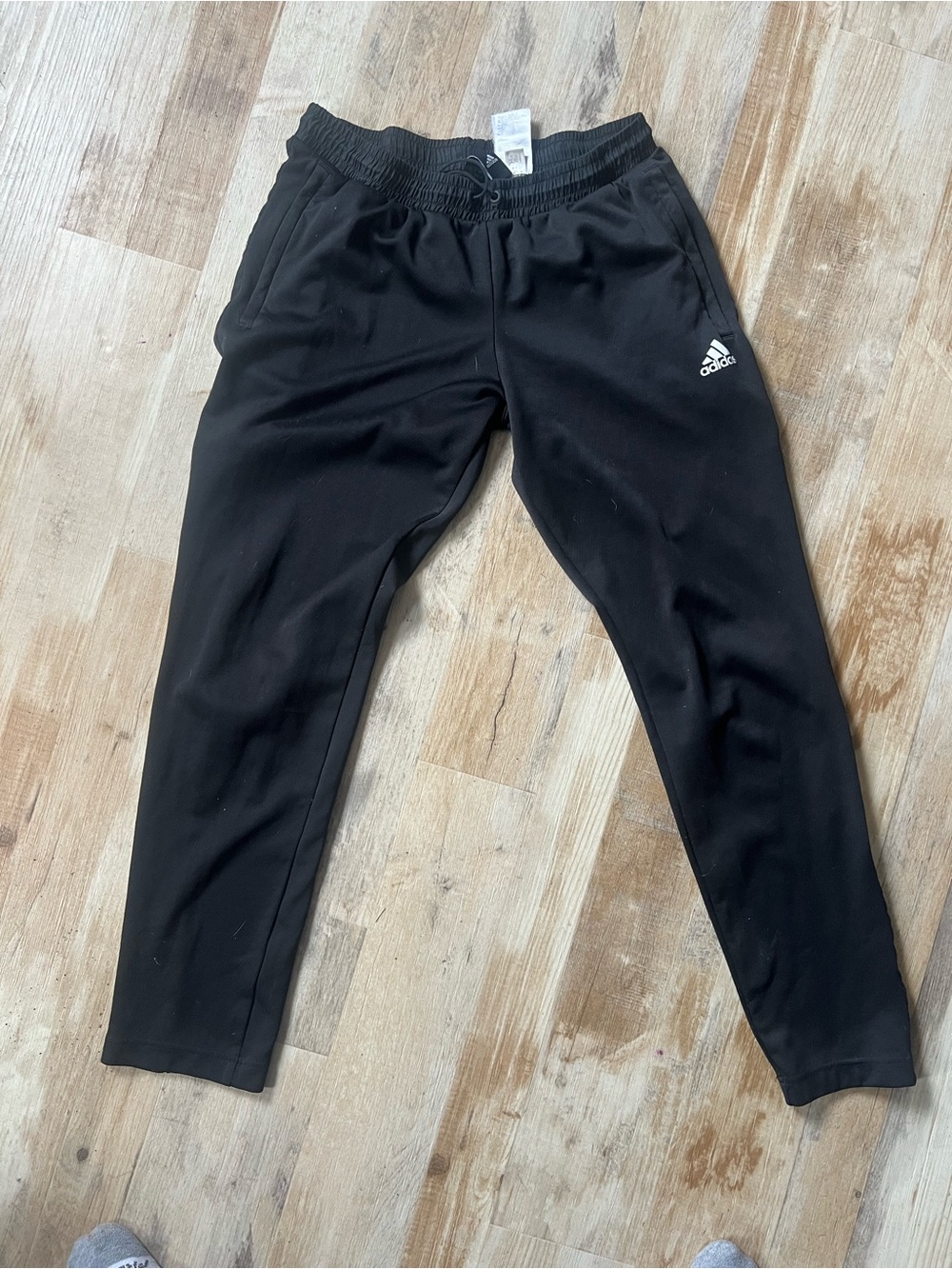 adidas Black Kids Performance Joggers with Elastic Waist